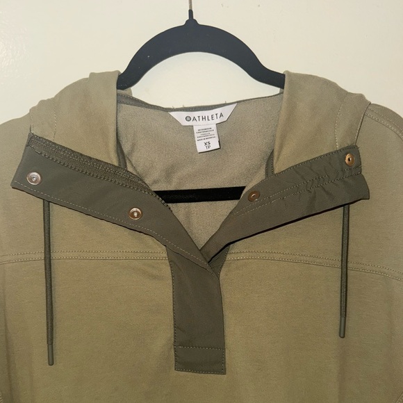 Athleta Green Quarter-Zip Hoodie - Picture 2 of 7